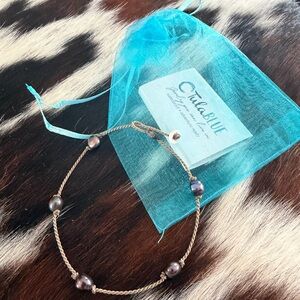 New authentic Tula peacock pearl anklet